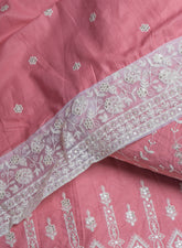 Pure Cotton Cambric Light Mauve Color Unstitched  Suit Set.